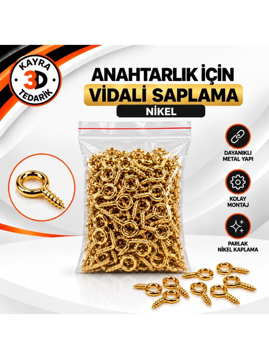 Vidalı Anahtarlık Aparatı  ( Altın )