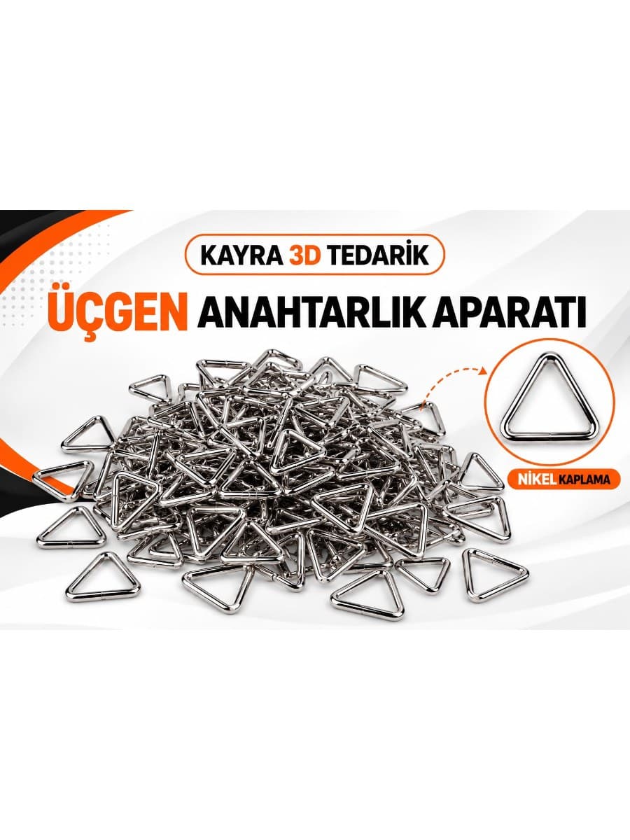 Üçgen Anahtarlık  Aparatı Nikel