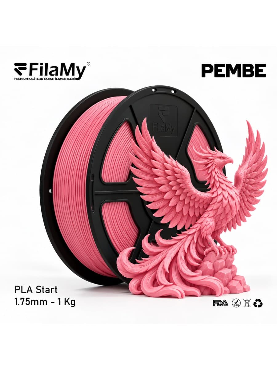 FilaMy PLA Filament Pembe