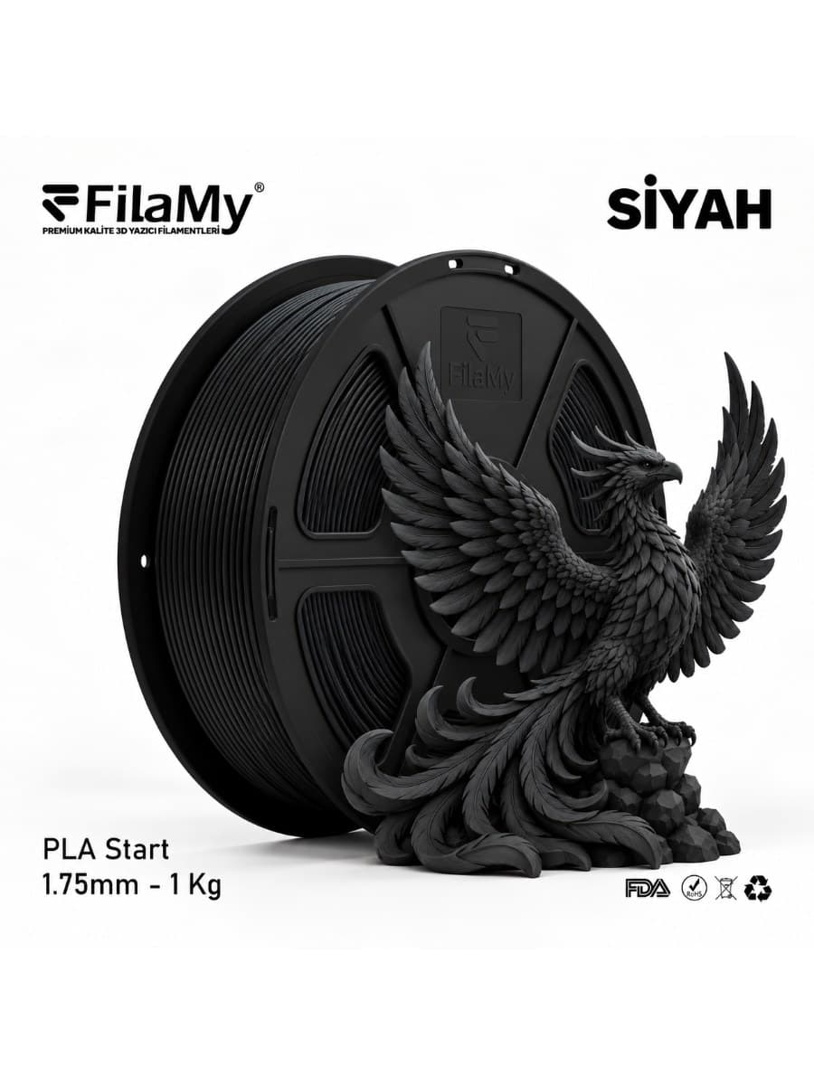 FilaMy PLA Filament Siyah