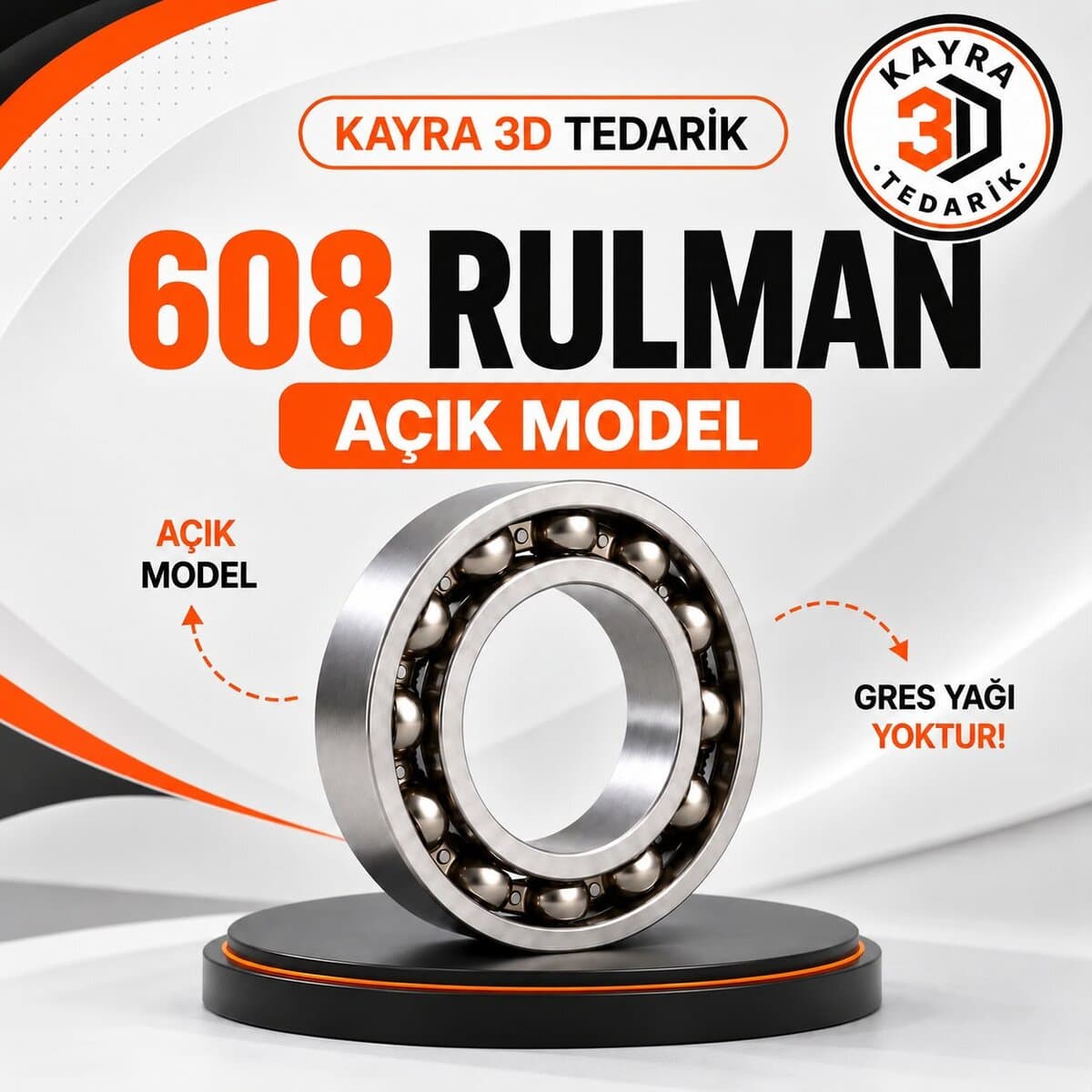 608 Rulman Açık Model